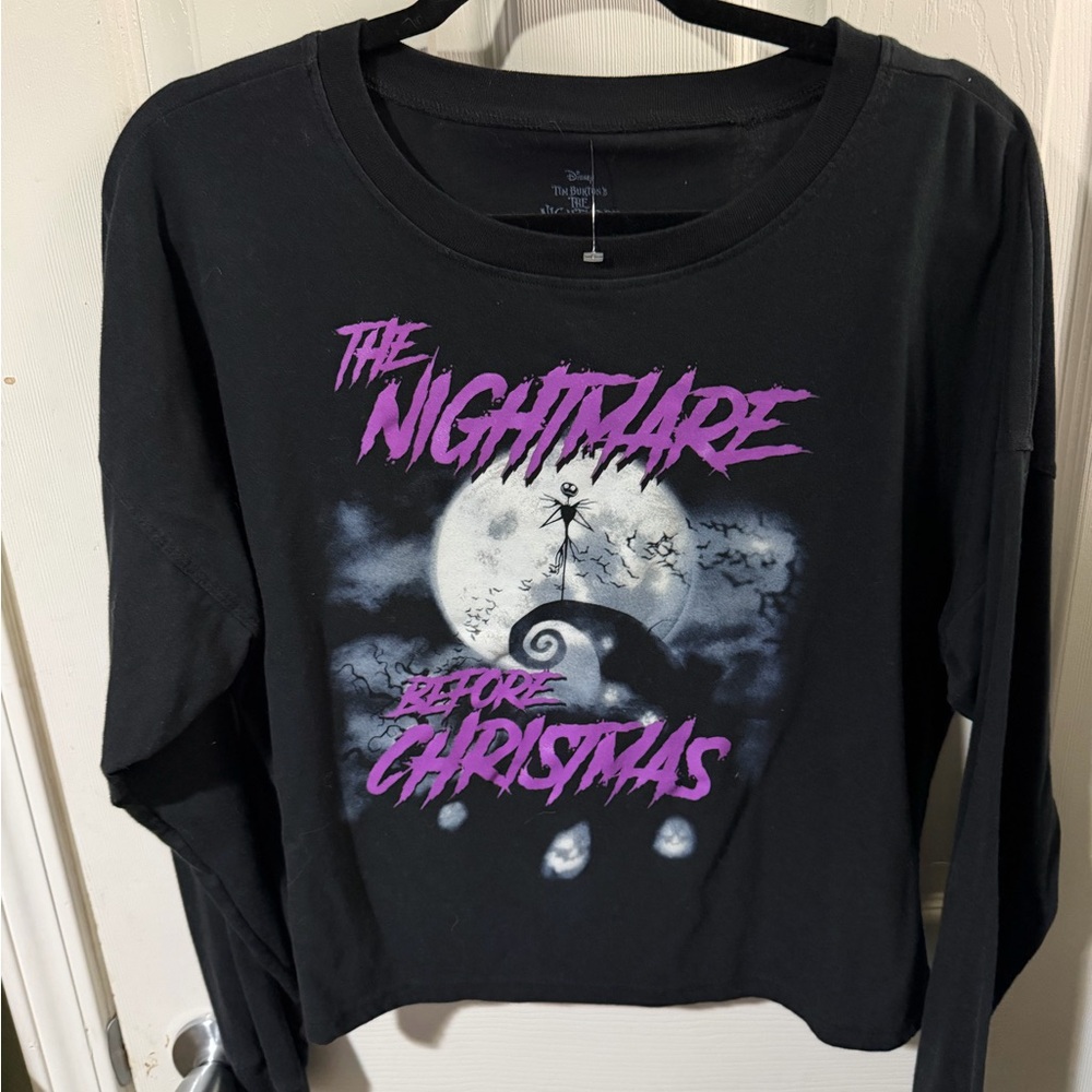 ❣️❄️Disney The Nightmare Before Christmas Purple Black Long Sleeve Tee